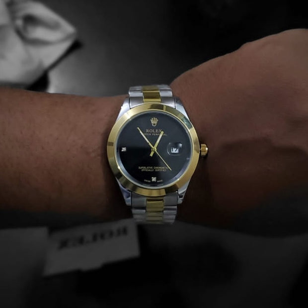 Rolex Limited Edition | Midnight Black Dial | Gold + SIlver